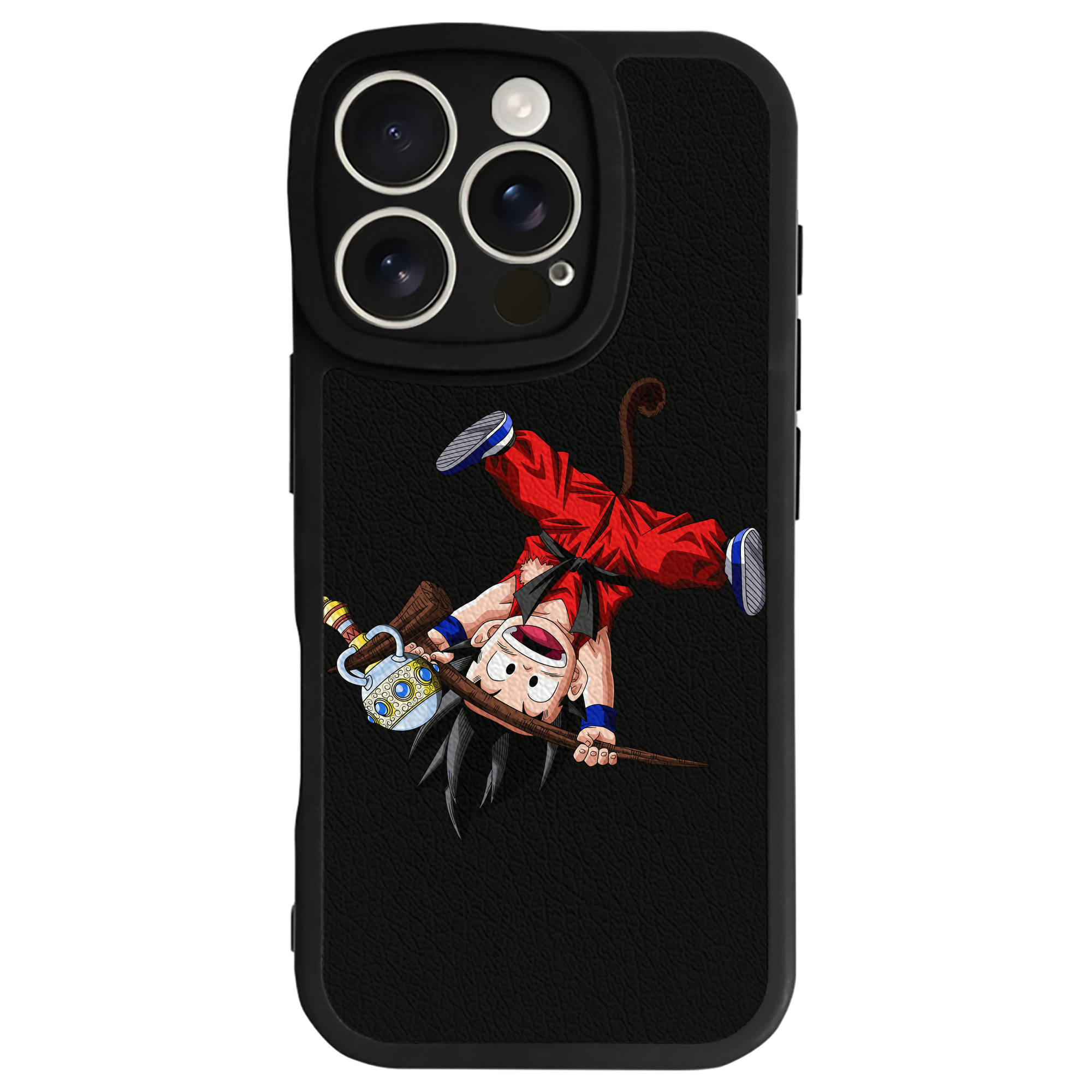 （画像用） ドラゴンボール 孫悟空（そん ごくう）Son Goku カカロット DRAGON BALL Kakarotto 【iPhone 16シリーズ対応】シリコンスマホケース（レザー調） 材質：シリコン